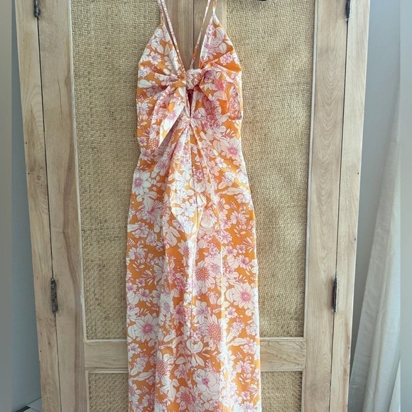 J. Crew Orange Floral Dress - Picture 3 of 14